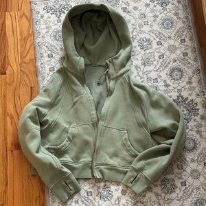 Light Green Zip-Up Hoodie from LuLulemon. Size small. Good condition.